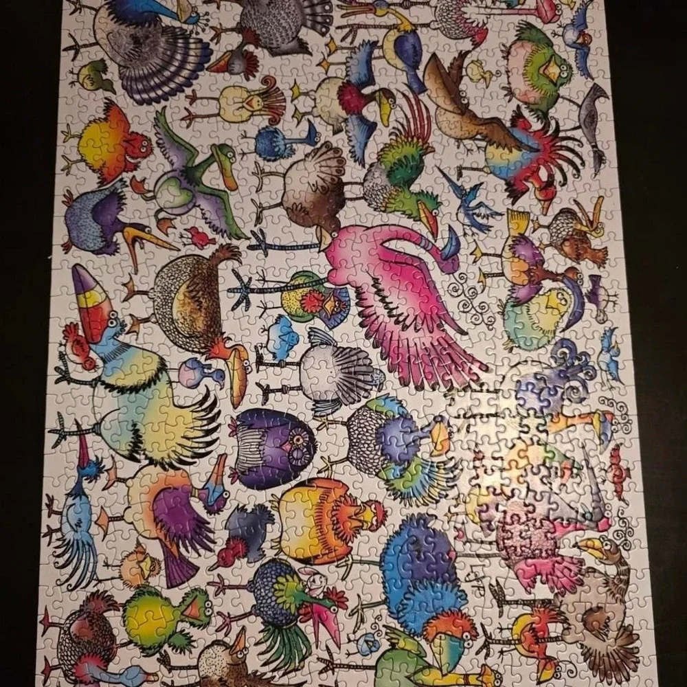 Ceaco Animal Jam 750 Piece Jigsaw Puzzle Lori Schory Colorful Birds Art Poster